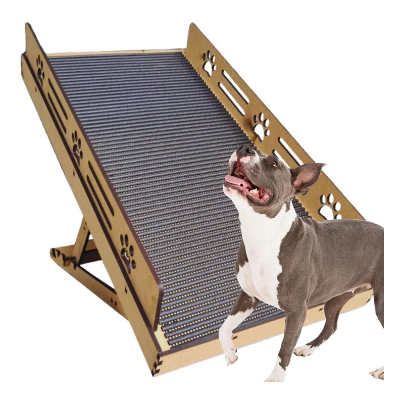 Artmea Rampa Pet com Proteção Lateral e 4 Alturas até 50 cm