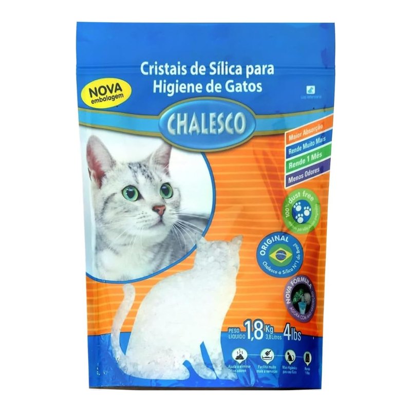 Chalesco Areia Higiênica Sílica 1,8kg