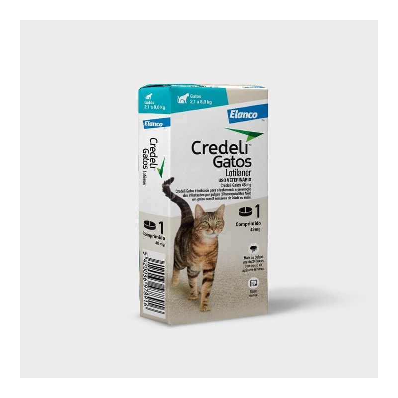 Credeli Gatos Antipulgas e Carrapatos de 2,1 a 8 kg