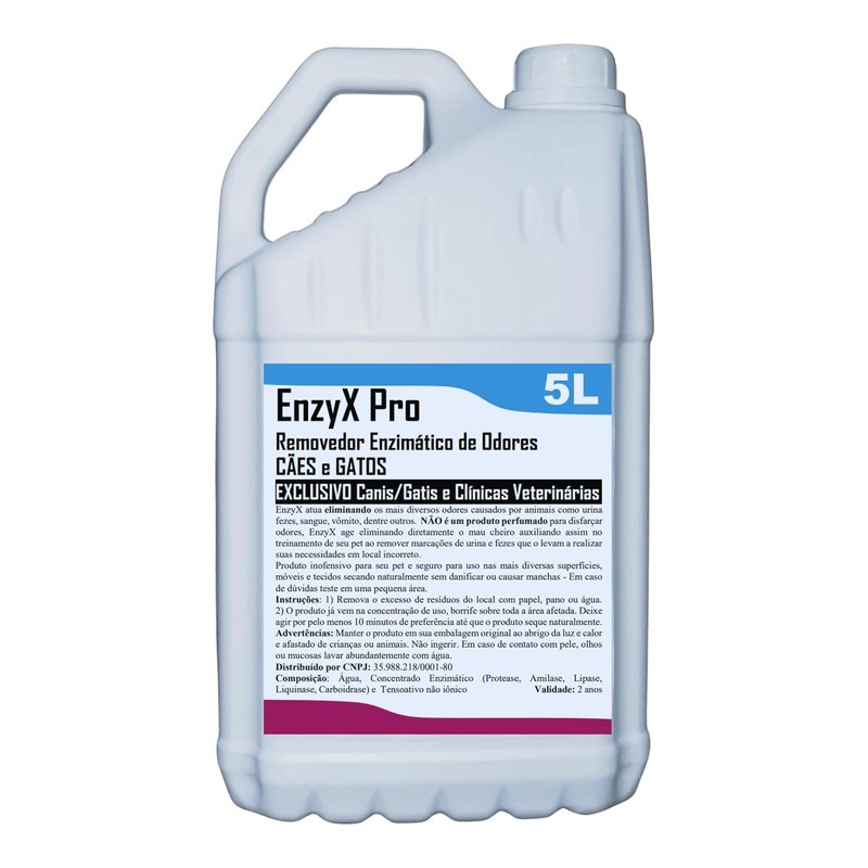 EnzyX Pro Removedor Enzimático de Odores Cães e Gatos 5 L