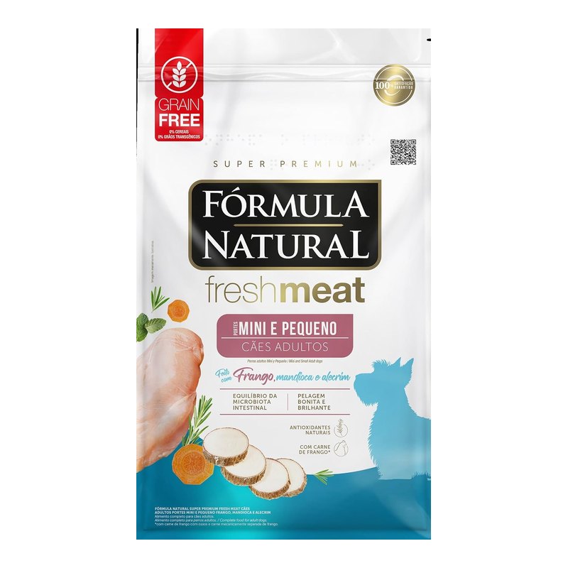 Fórmula Natural Fresh Meat Cães Adultos Mini e Pequeno Frango 10,1 kg