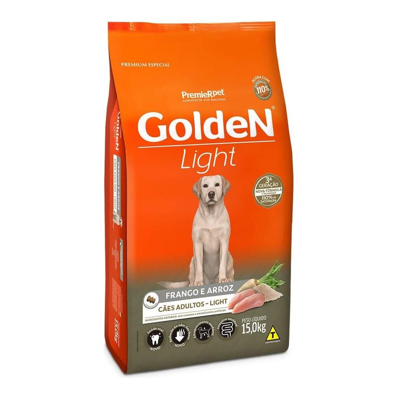 Golden Fórmula Light Cães Adultos Frango e Arroz 15 kg