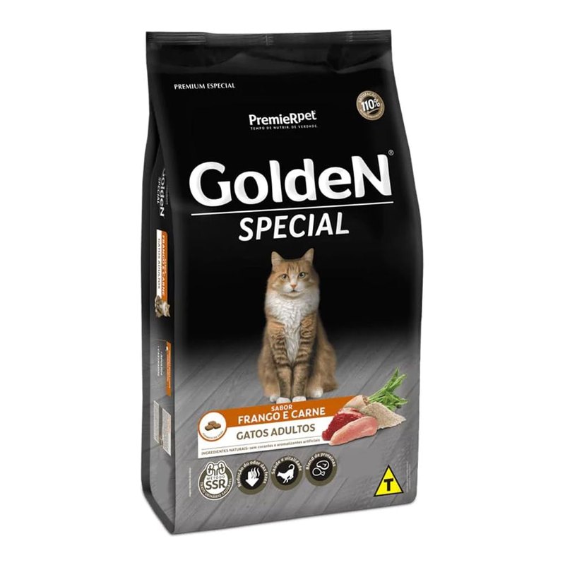 Golden Special Gatos Adultos Frango e Carne 10,1 kg