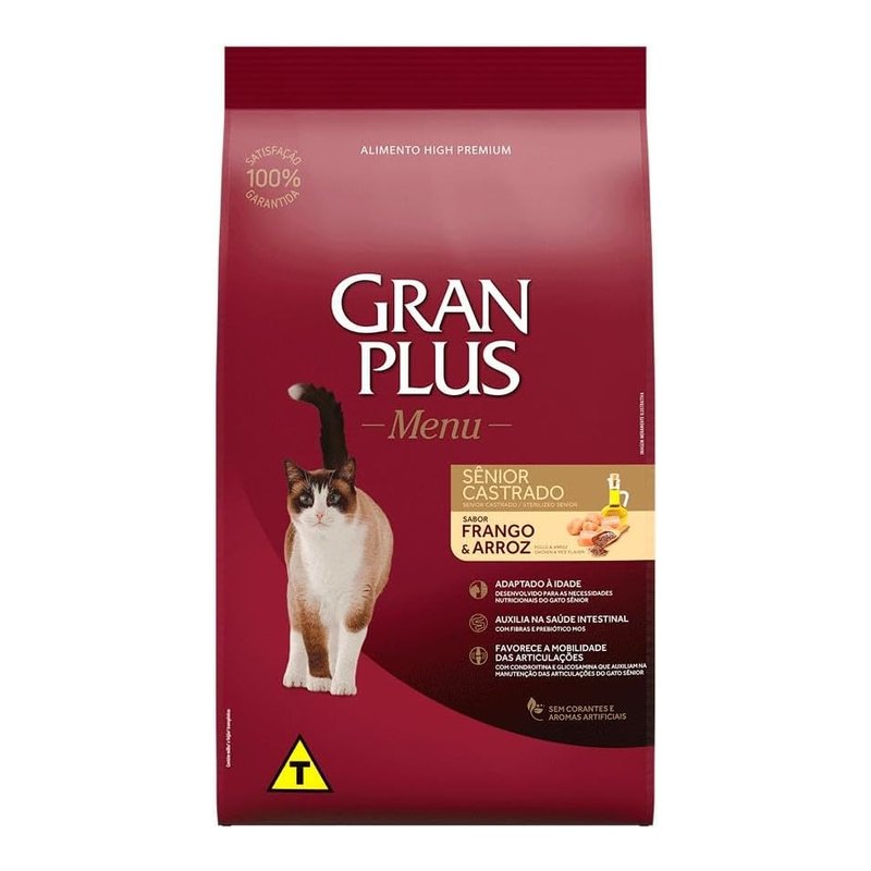 GranPlus Menu Gatos Sênior Castrados 10,1 kg