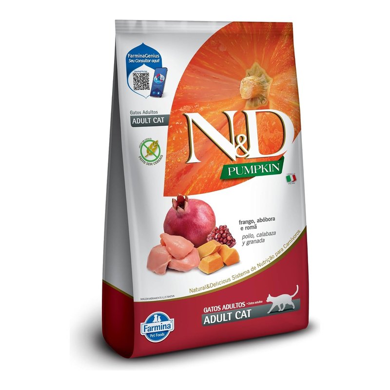 N&D Pumpkin Gatos Adultos Frango e Romã 7,5 kg
