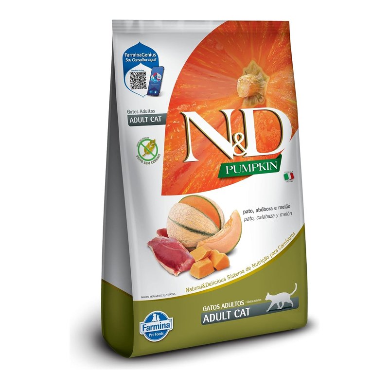 N&D Pumpkin Gatos Adultos Pato e Melão 7,5 kg