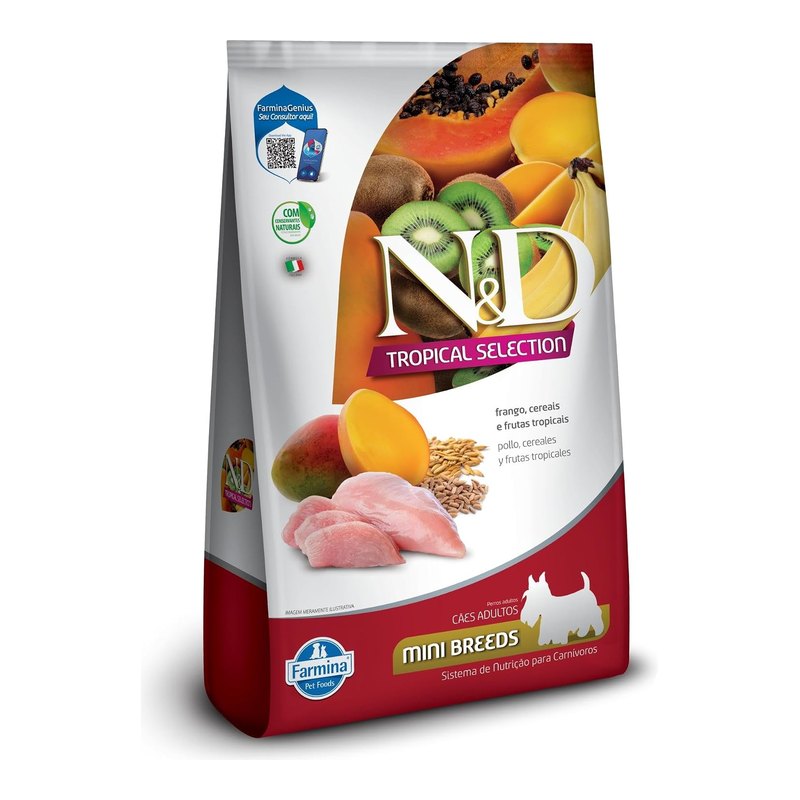 N&D Tropical Cães Adultos Raças Mini e Pequenas Frango 12 kg