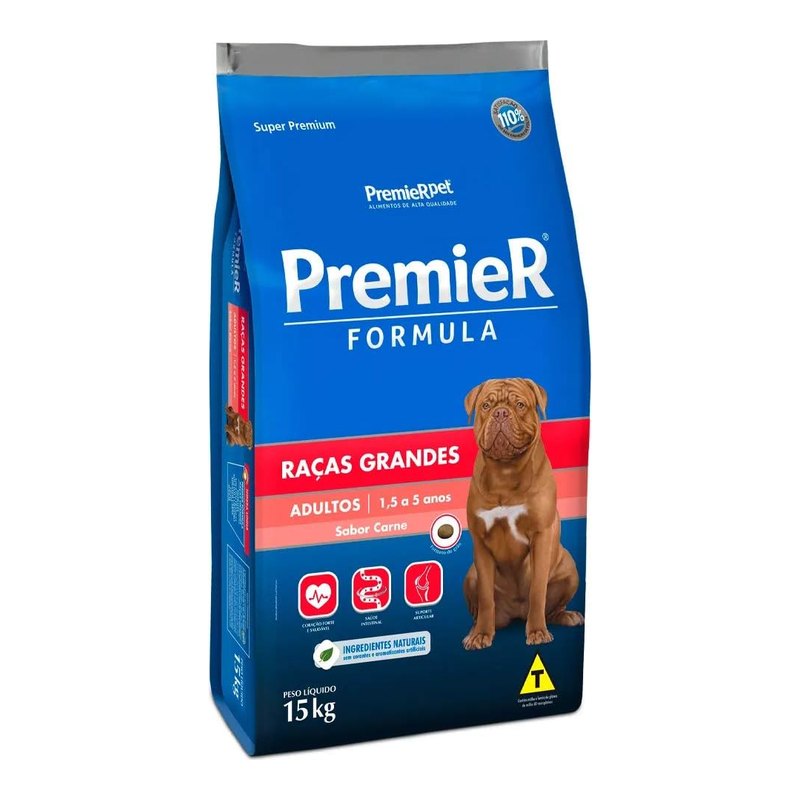 PremieR Fórmula Cães Adultos Raças Grandes Carne 15 kg