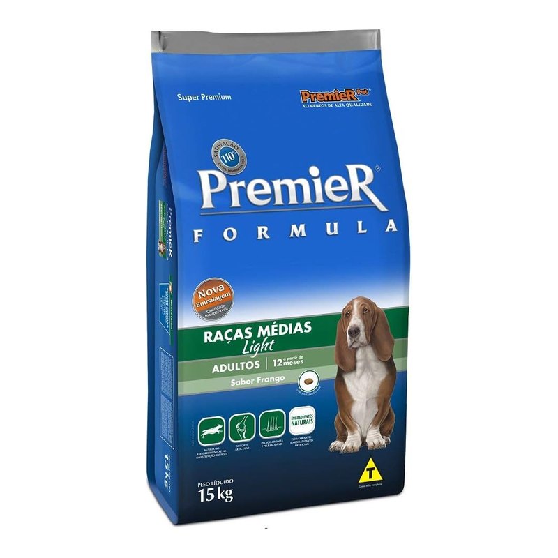 PremieR Formula Light Cães Adultos Raças Médias Frango 15 kg