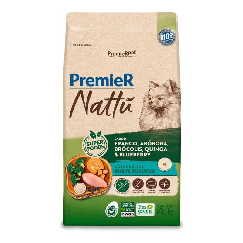 PremieR Nattu Cães Adultos Porte Pequeno Abóbora 10,1 kg