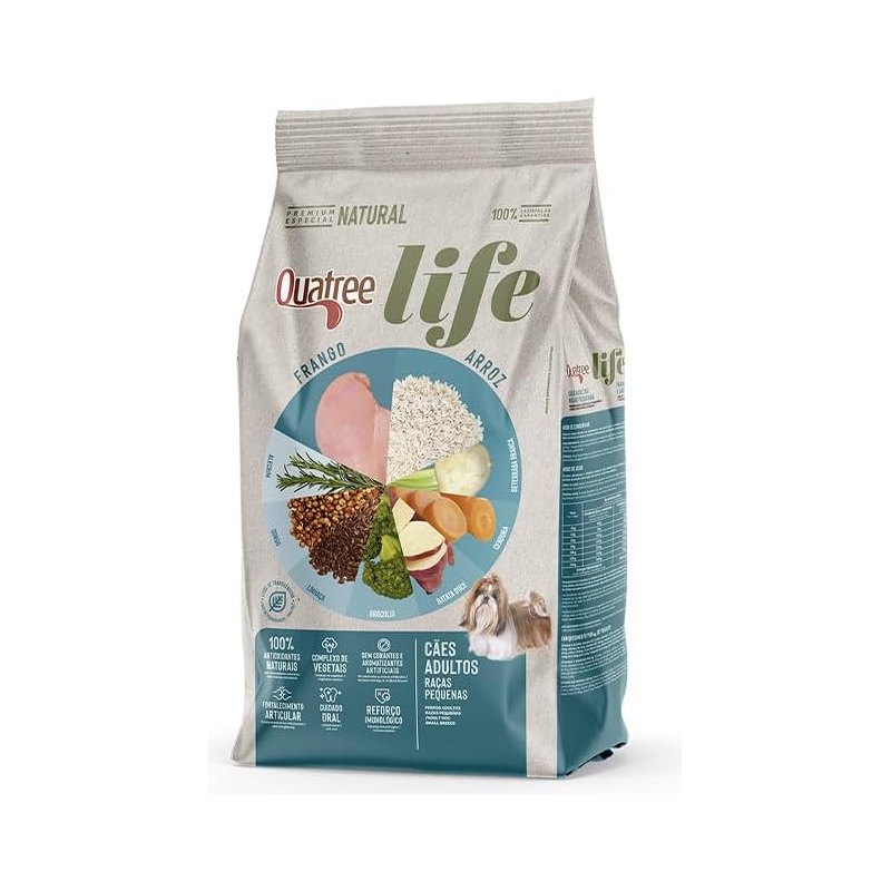 Quatree Life Cães Adultos Raças Pequenas Frango 10,1 kg