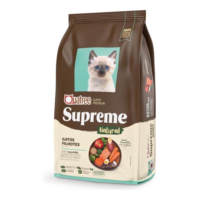 Quatree Supreme Gatos Filhotes Salmão e Batata-doce 10,1 kg