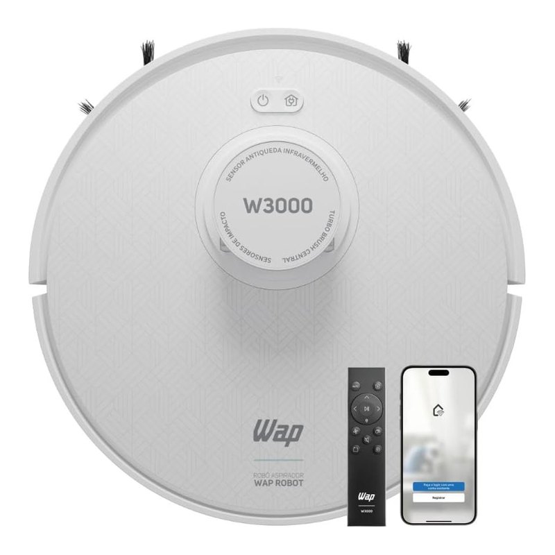 WAP Robot W3000 Robô Aspirador com Mapeamento LDS