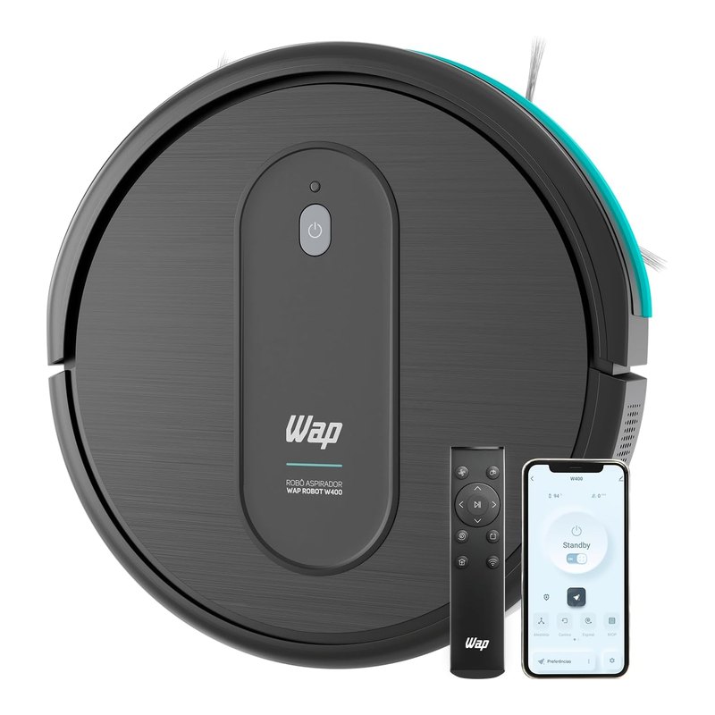 WAP Robot W400 Robô Aspirador 3 em 1 com Wi-Fi
